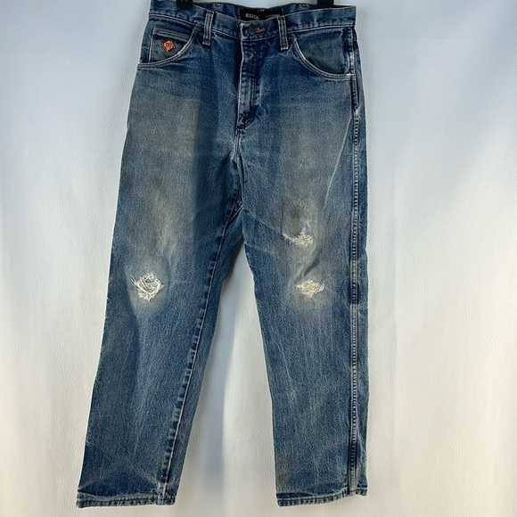 Wrangler Flame Resistant Distressed Jeans - Picture 1 of 12